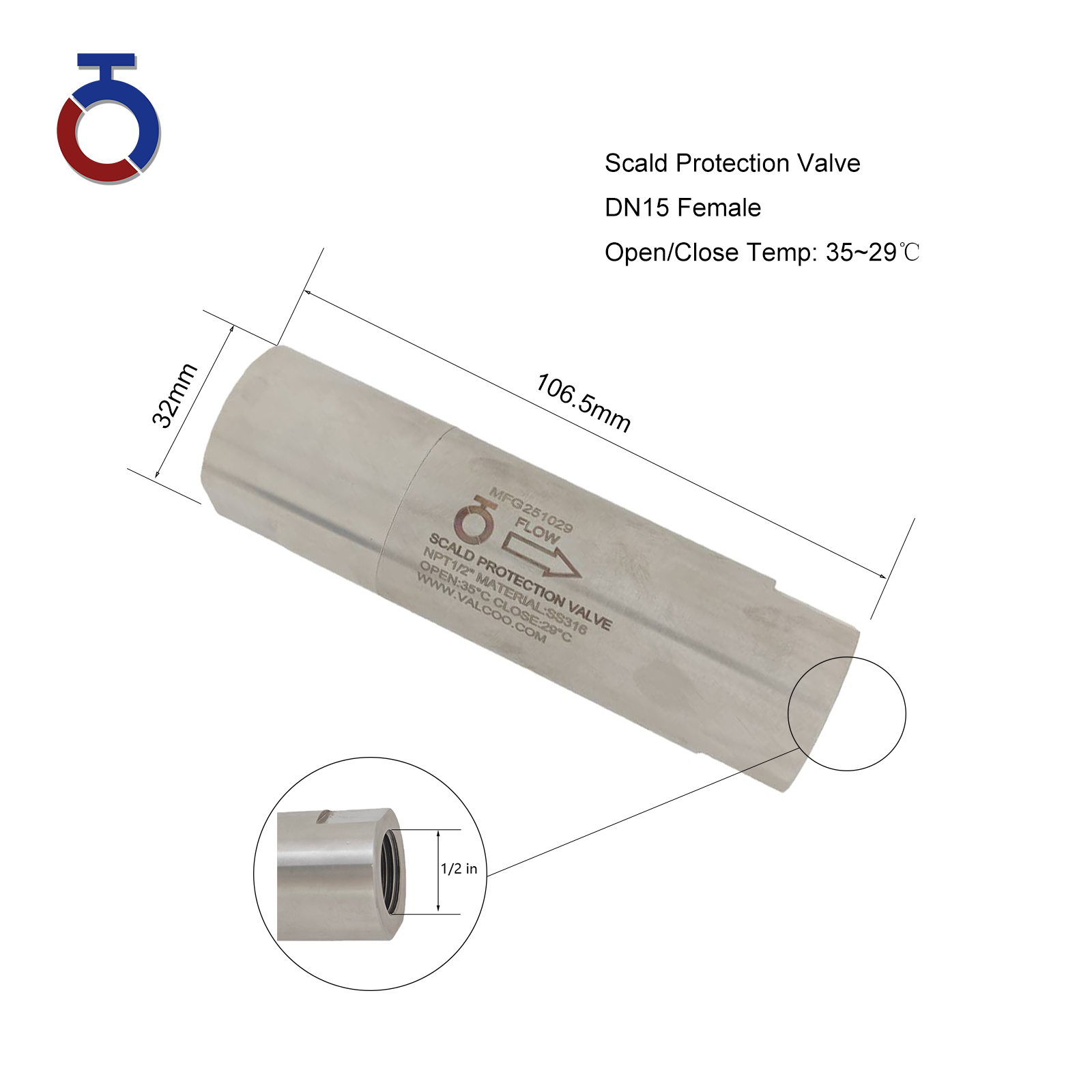 SP68 Scald Protection Valve - Image 2